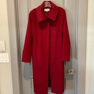 Calvin Klein Red Wool Coat size 10
